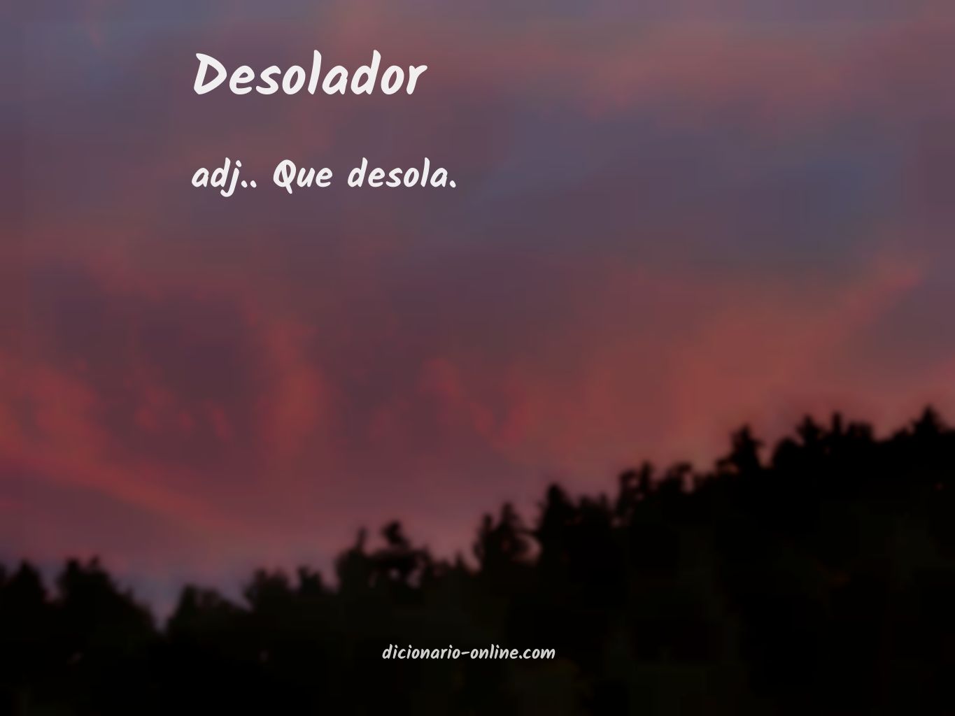 Significado de desolador