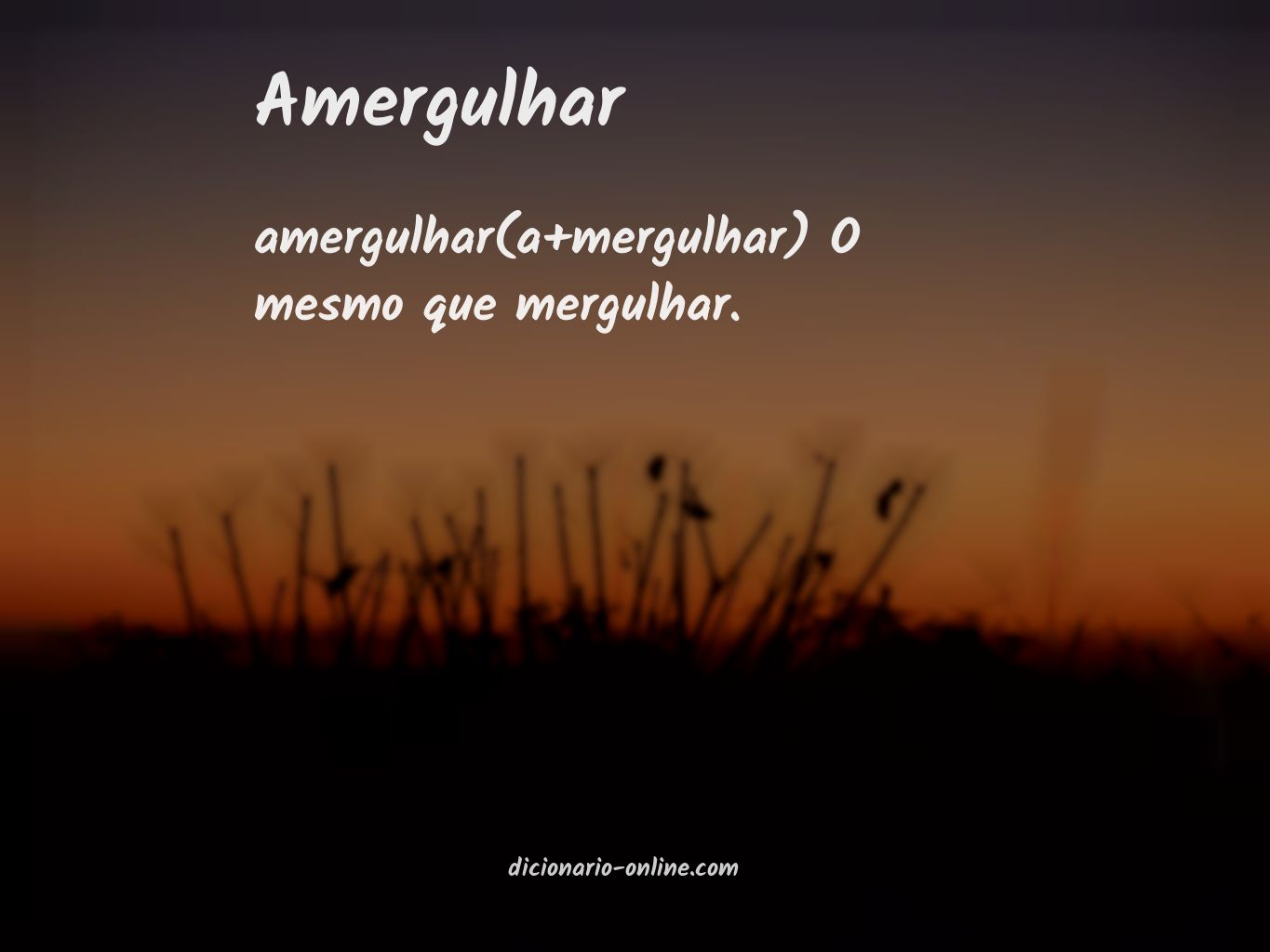 Significado de amergulhar