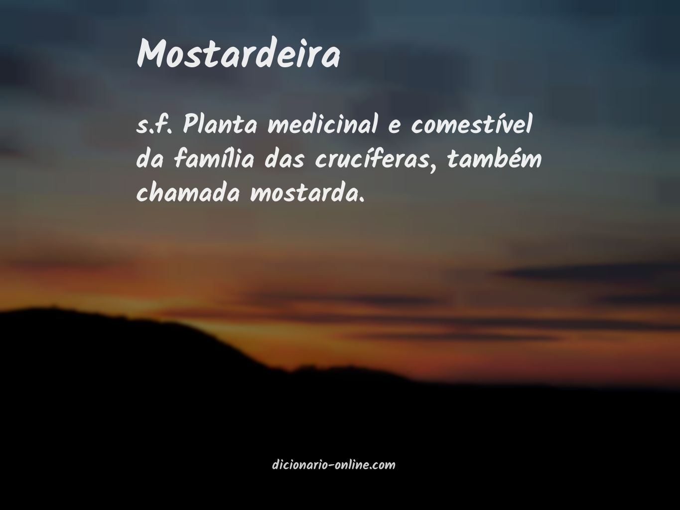 Significado de mostardeira