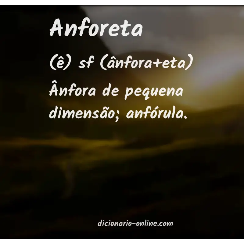 Significado de anforeta