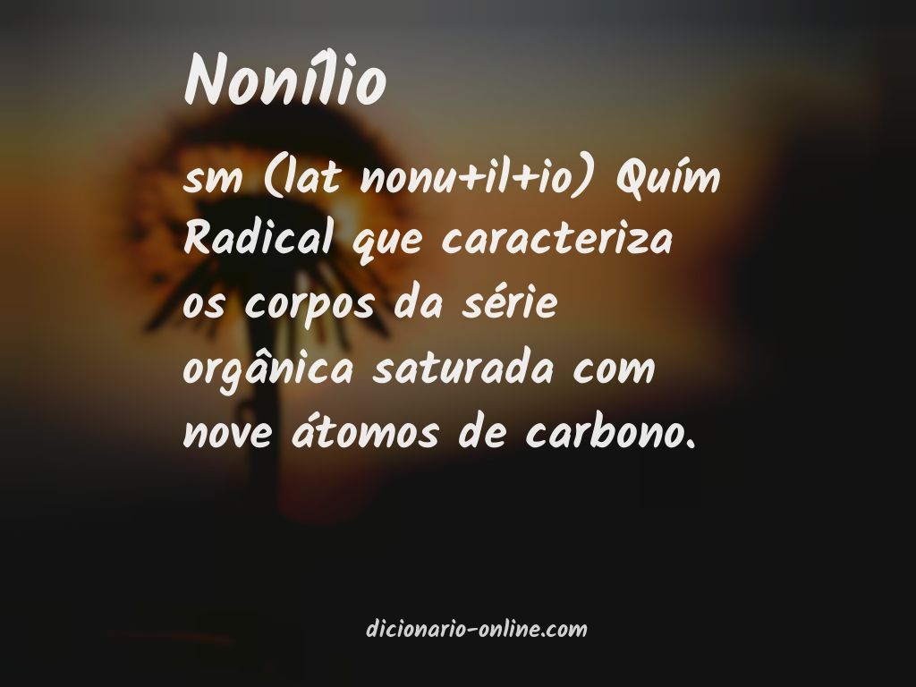 Significado de nonílio