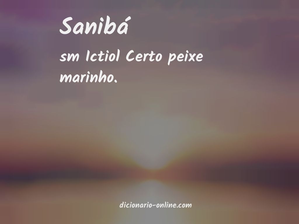 Significado de sanibá