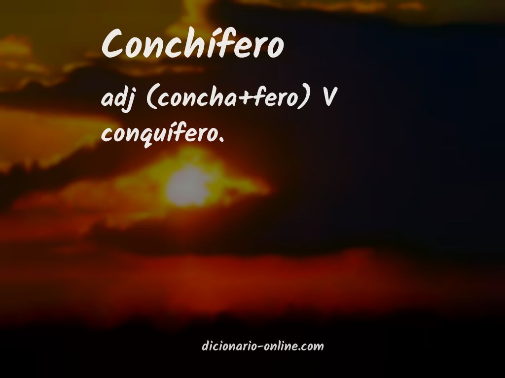 Significado de conchífero