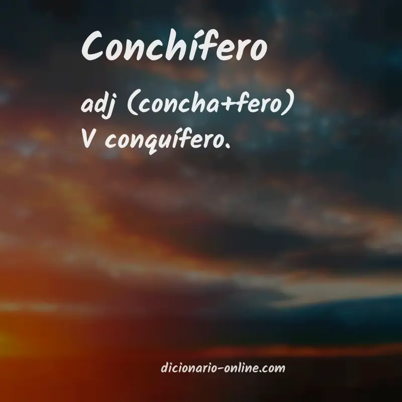 Significado de conchífero