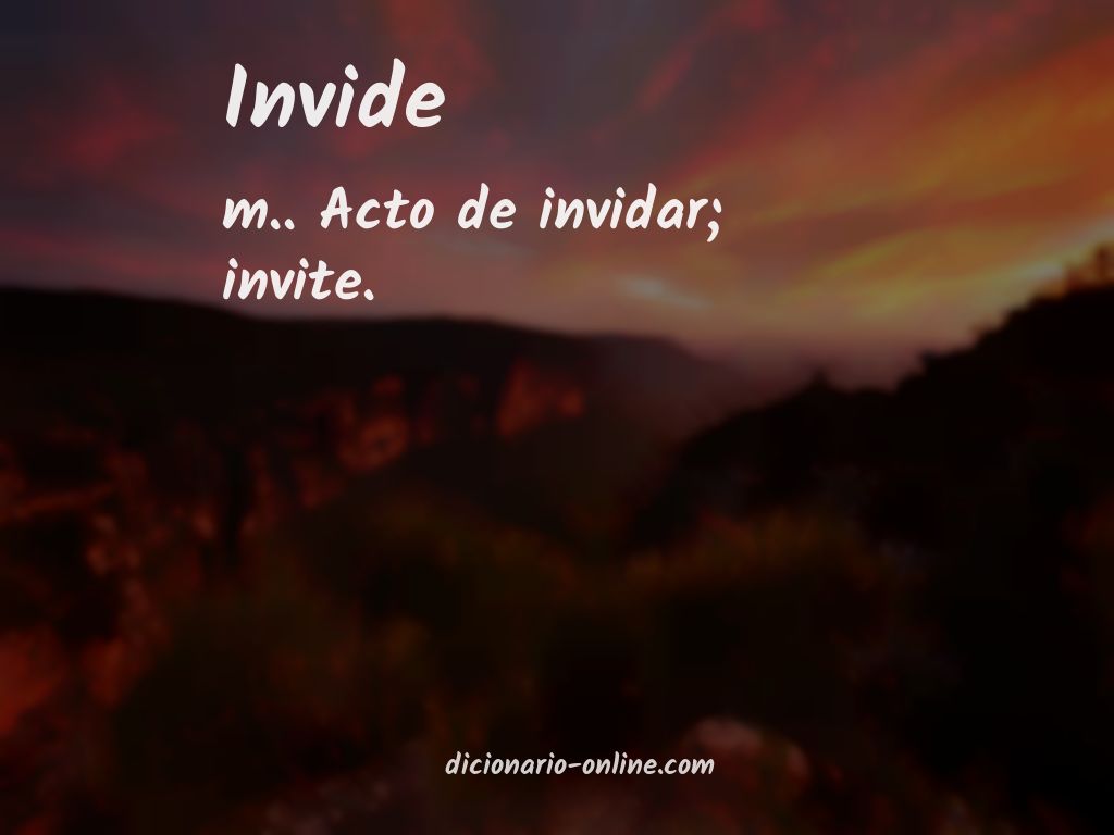 Significado de invide