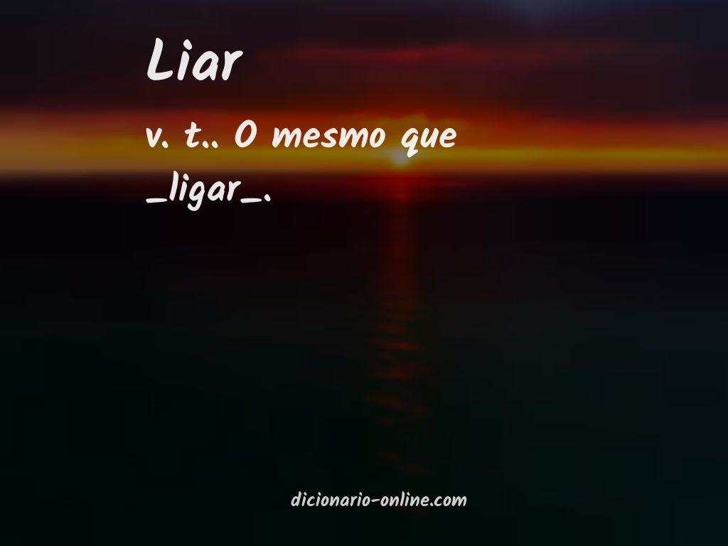 Significado de liar