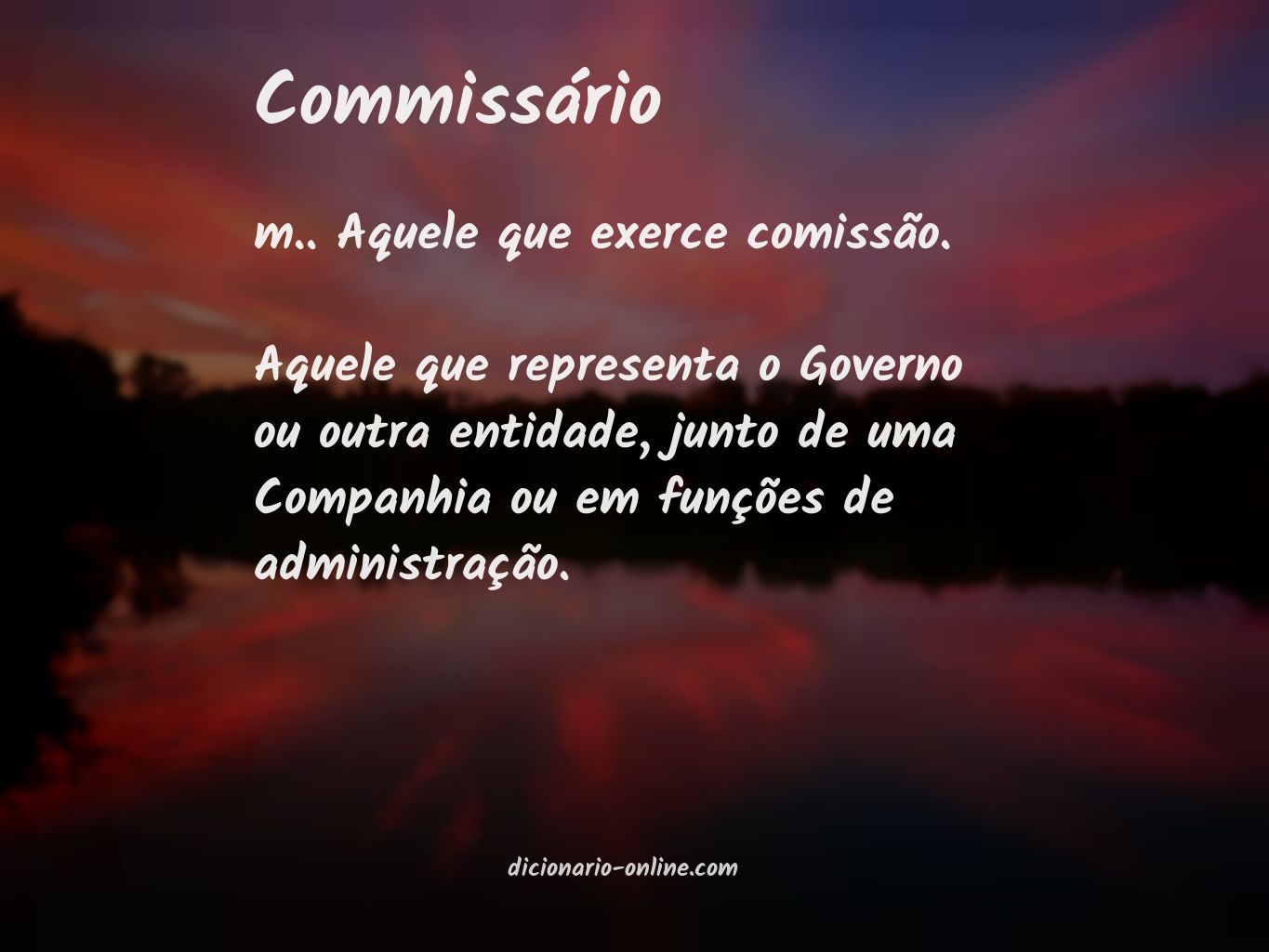 Significado de commissário