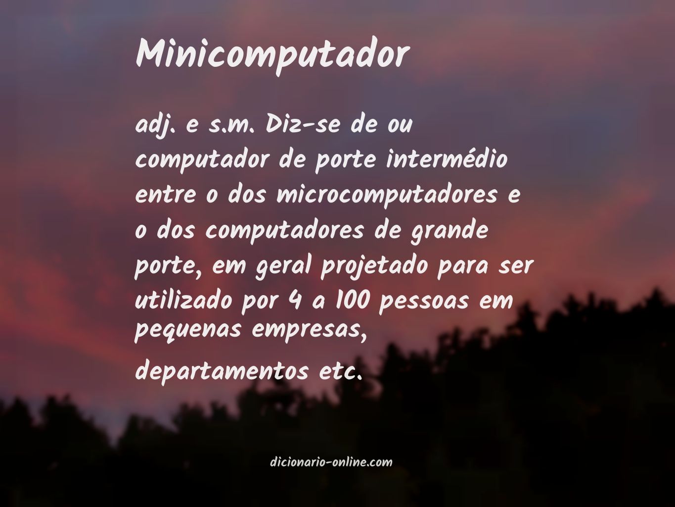 Significado de minicomputador