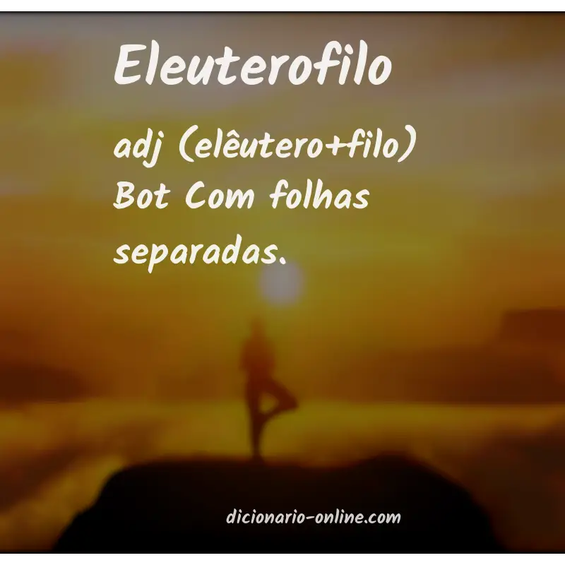 Significado de eleuterofilo