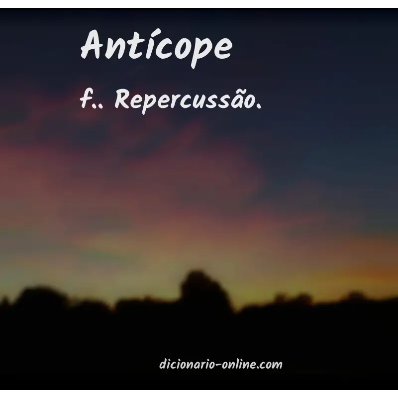 Significado de antícope