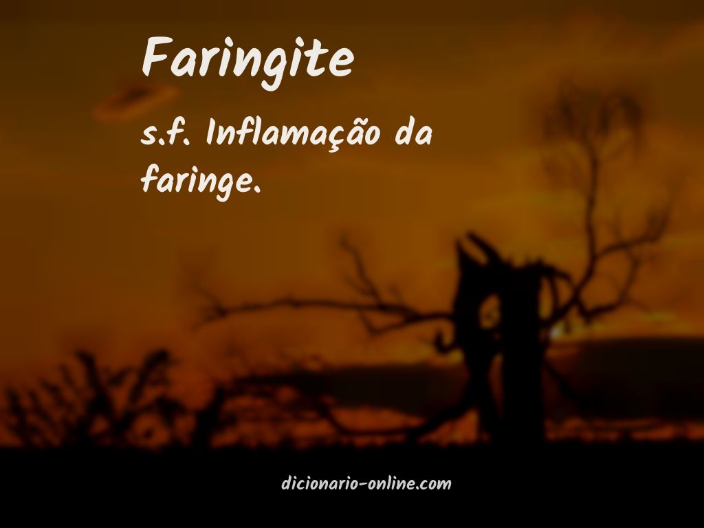 Significado de faringite