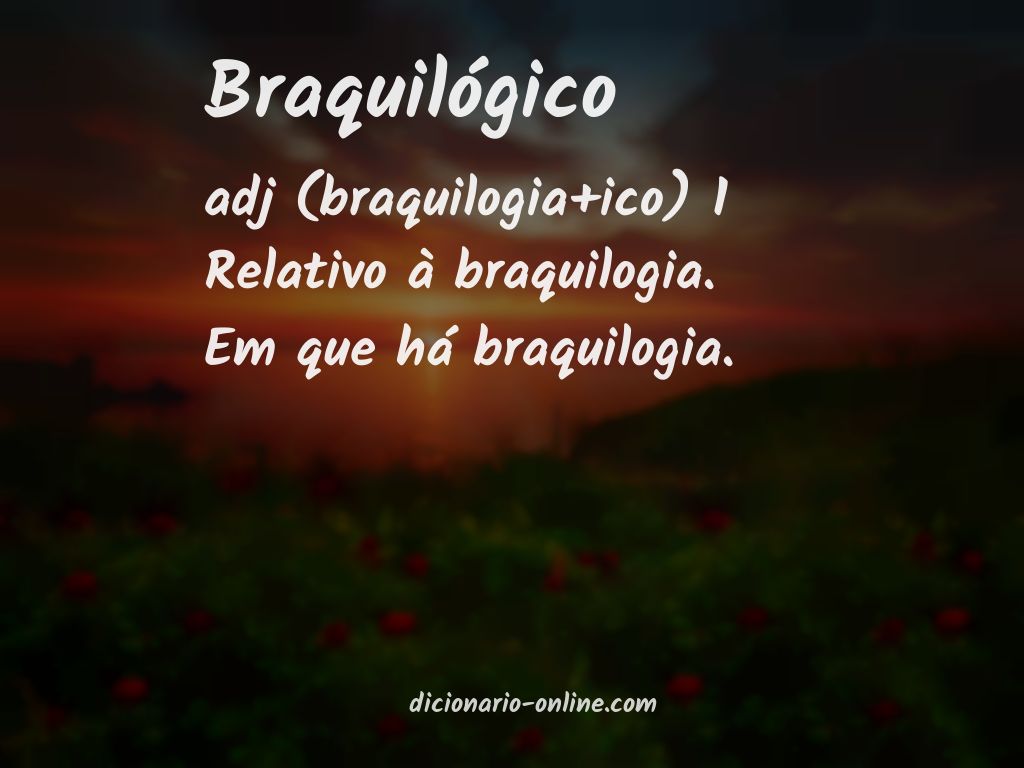 Significado de braquilógico