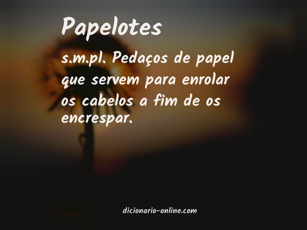 Significado de papelotes