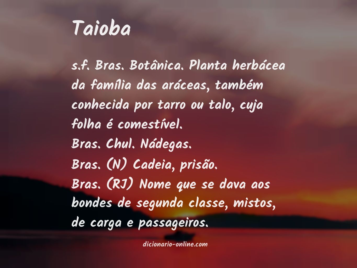 Significado de taioba