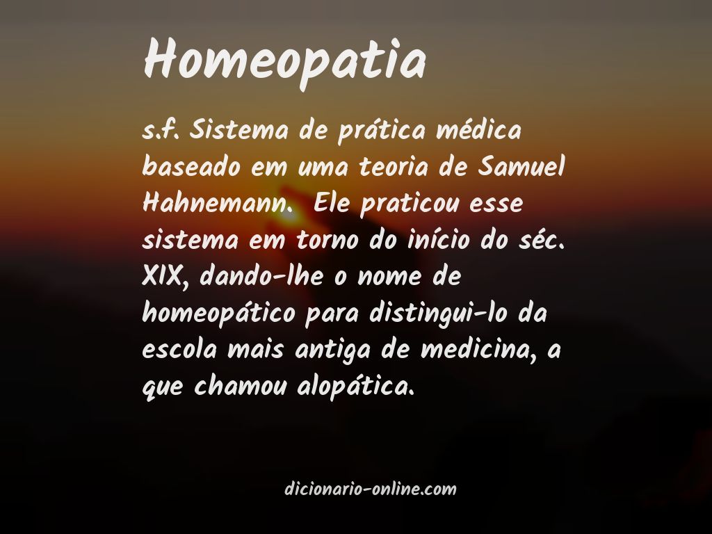 Significado de homeopatia