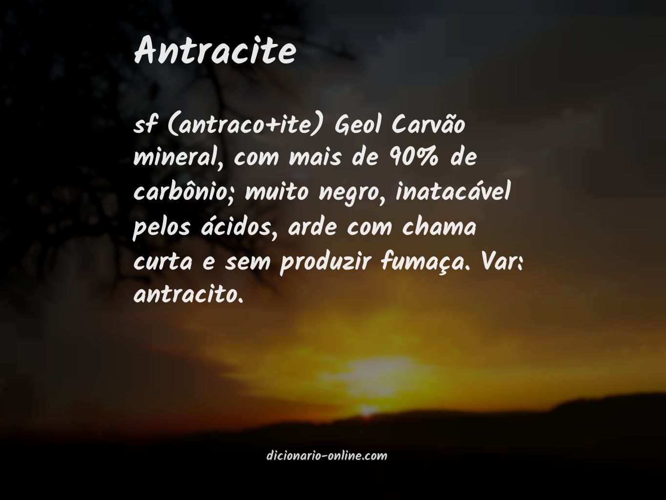 Significado de antracite