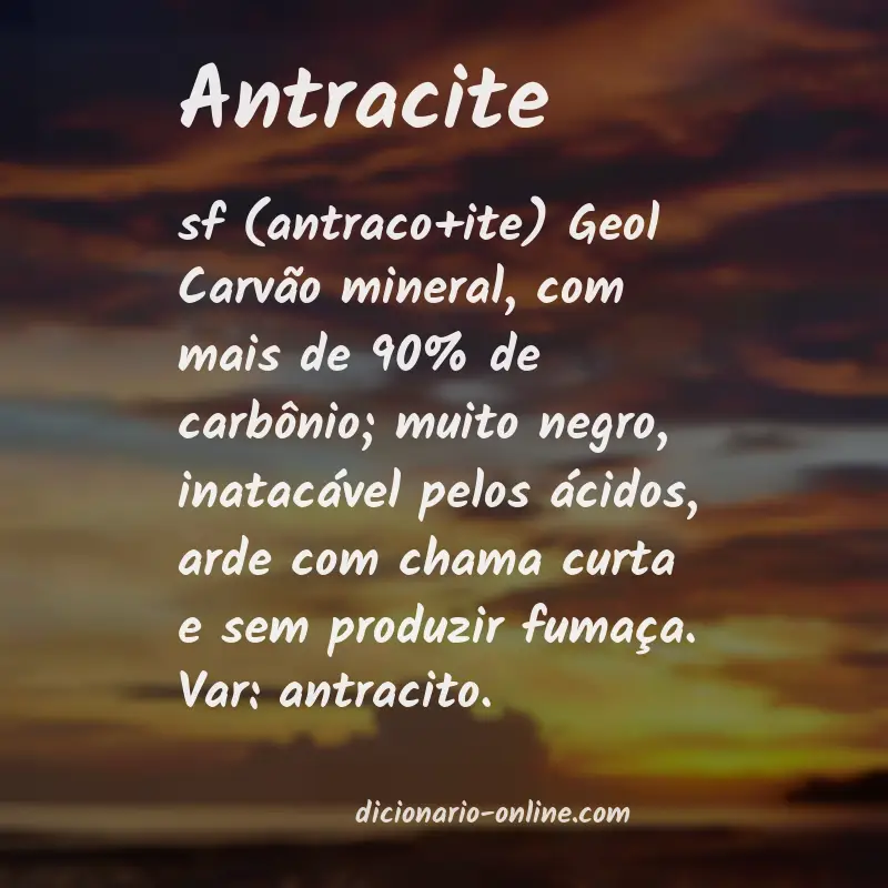 Significado de antracite