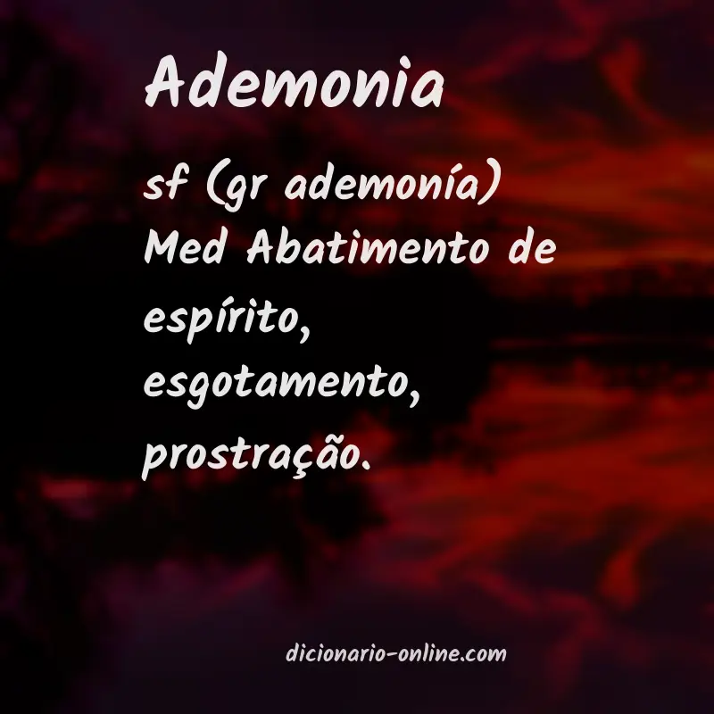 Significado de ademonia
