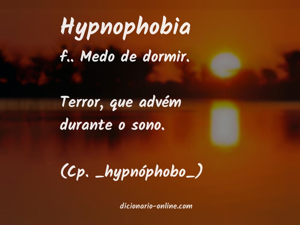 Significado de hypnophobia