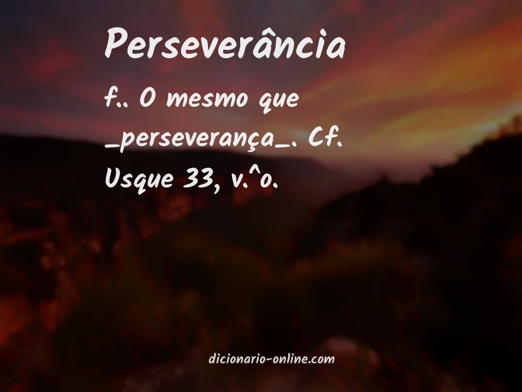 Significado de perseverância