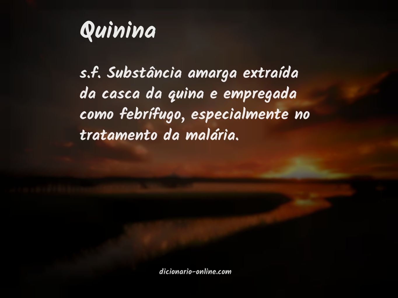 Significado de quinina