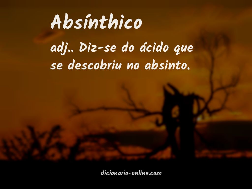 Significado de absínthico