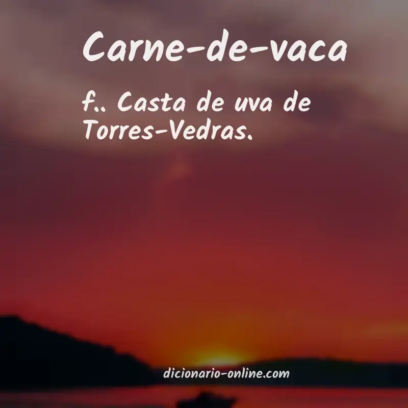 Significado de carne-de-vaca