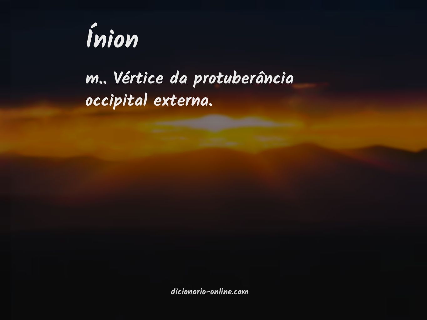 Significado de ínion