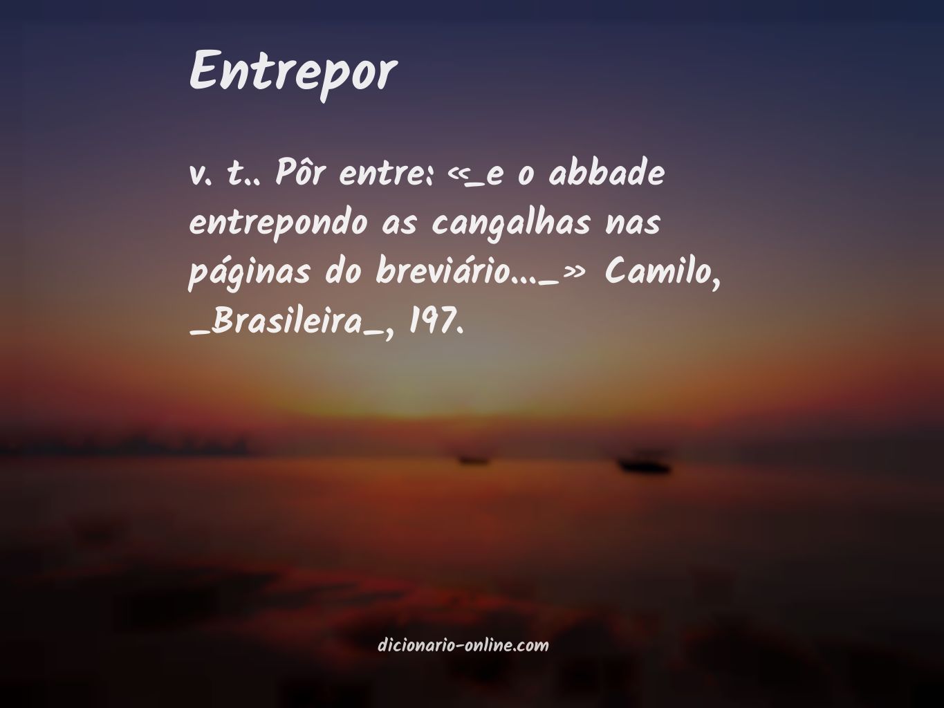 Significado de entrepor