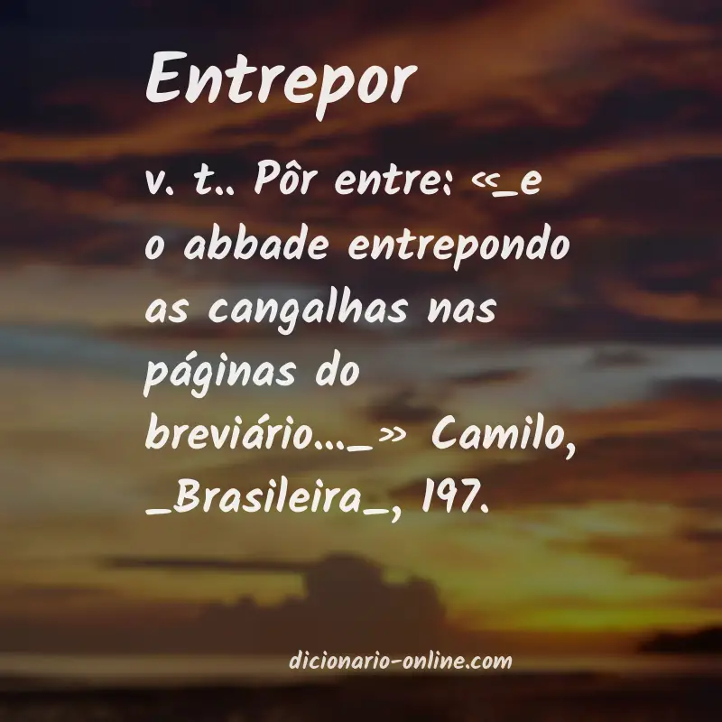 Significado de entrepor