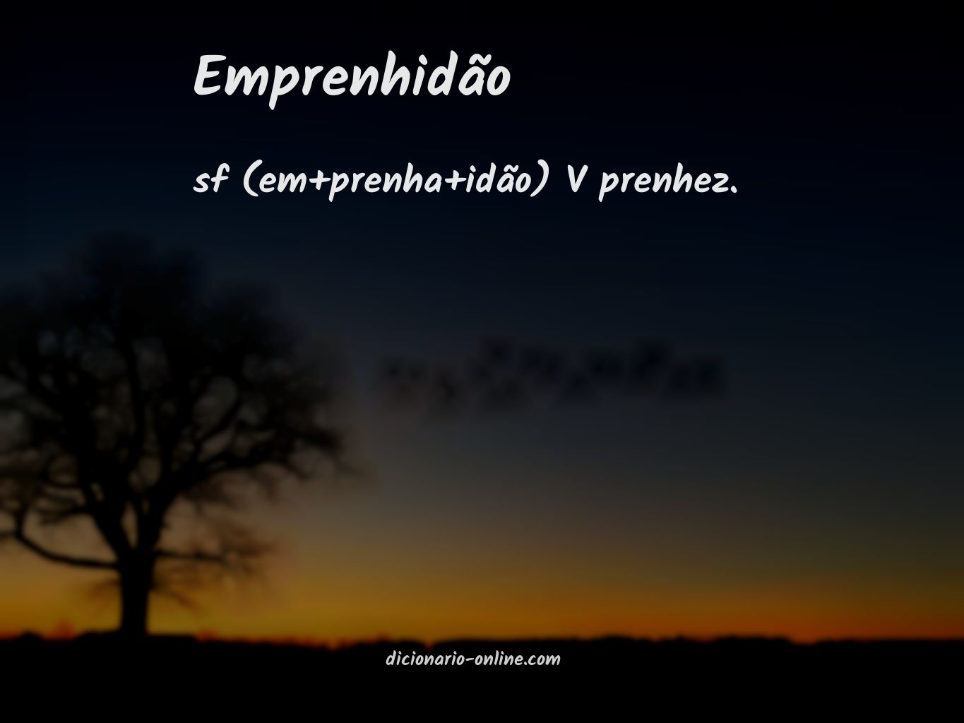 Significado de emprenhidão