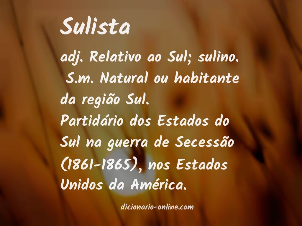 Significado de sulista