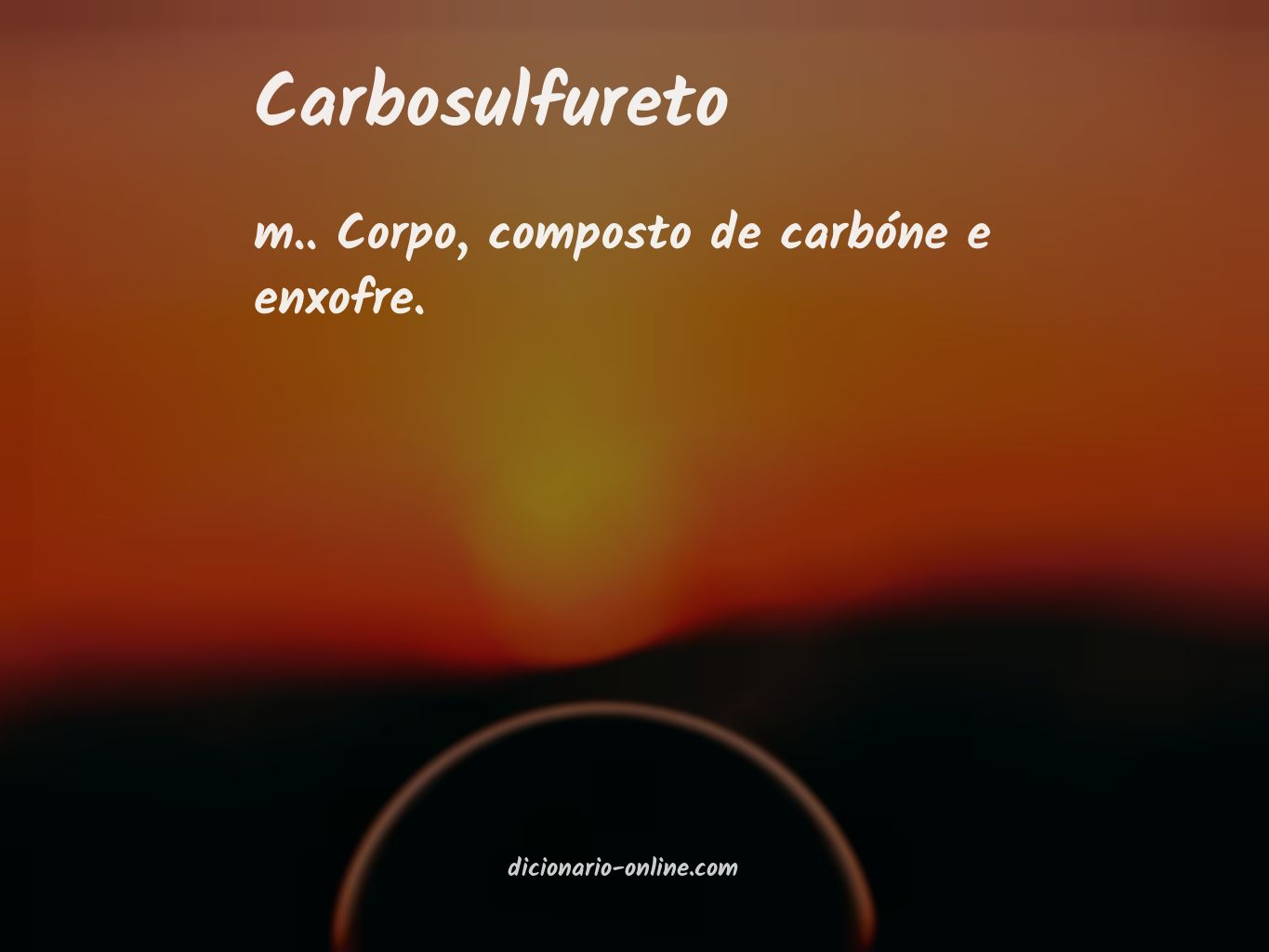 Significado de carbosulfureto