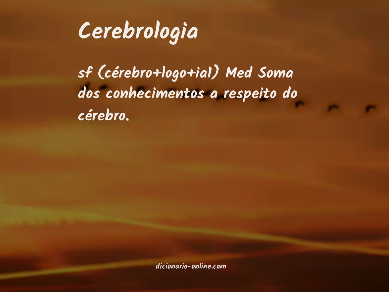 Significado de cerebrologia