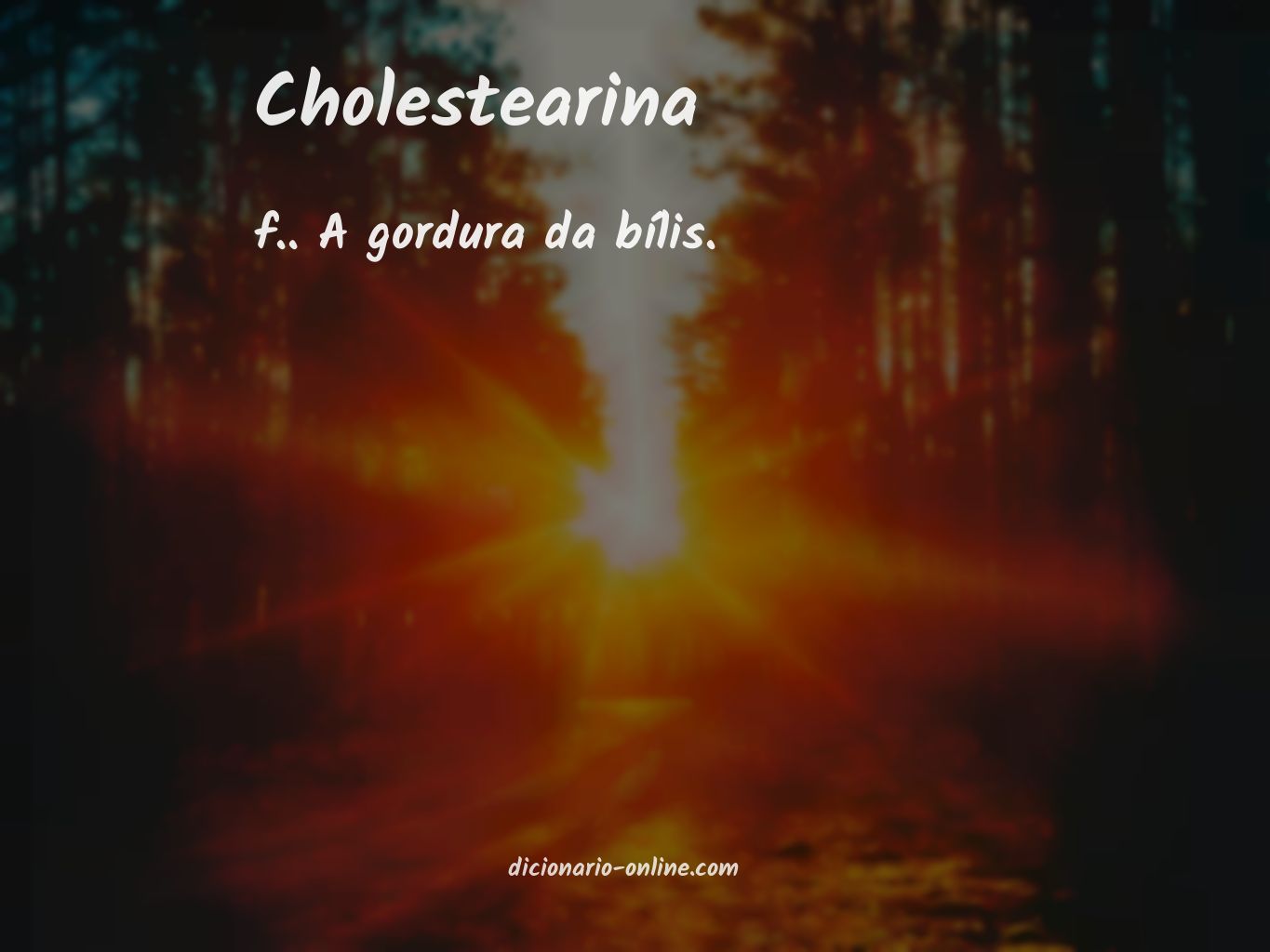 Significado de cholestearina