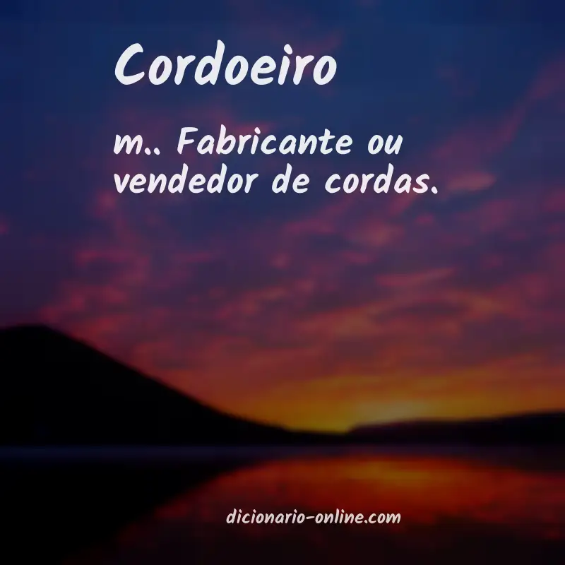 Significado de cordoeiro