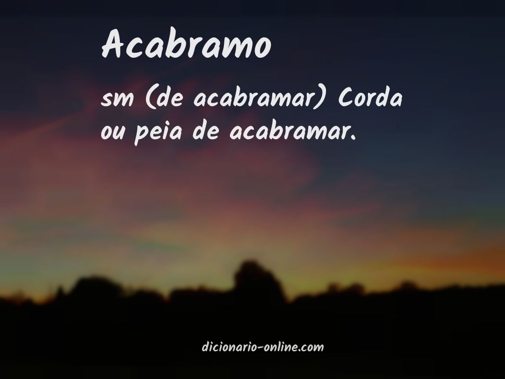 Significado de acabramo