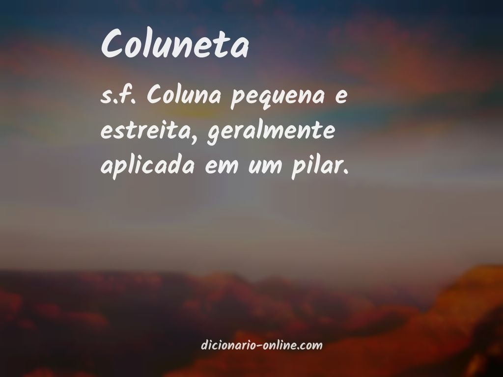 Significado de coluneta