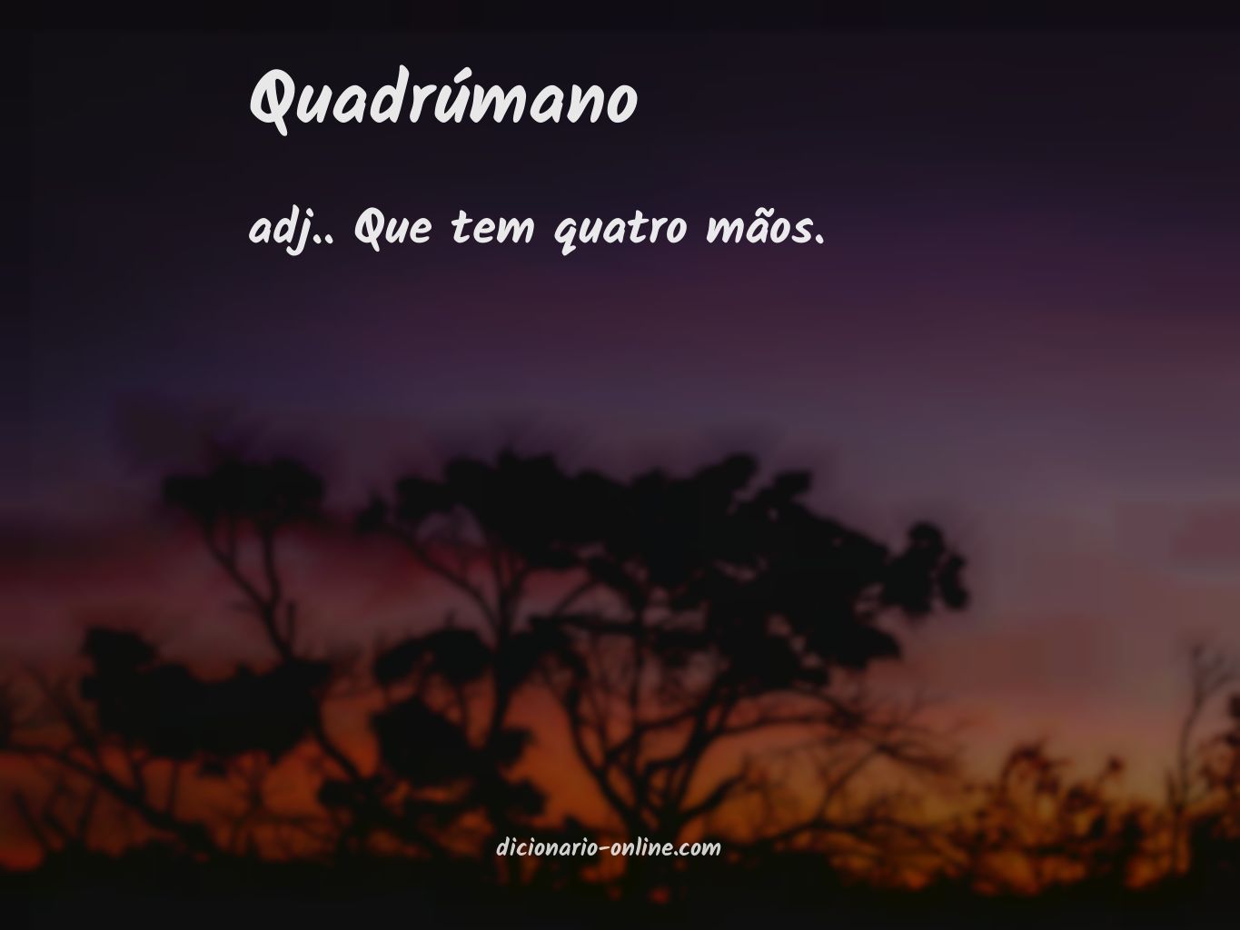 Significado de quadrúmano