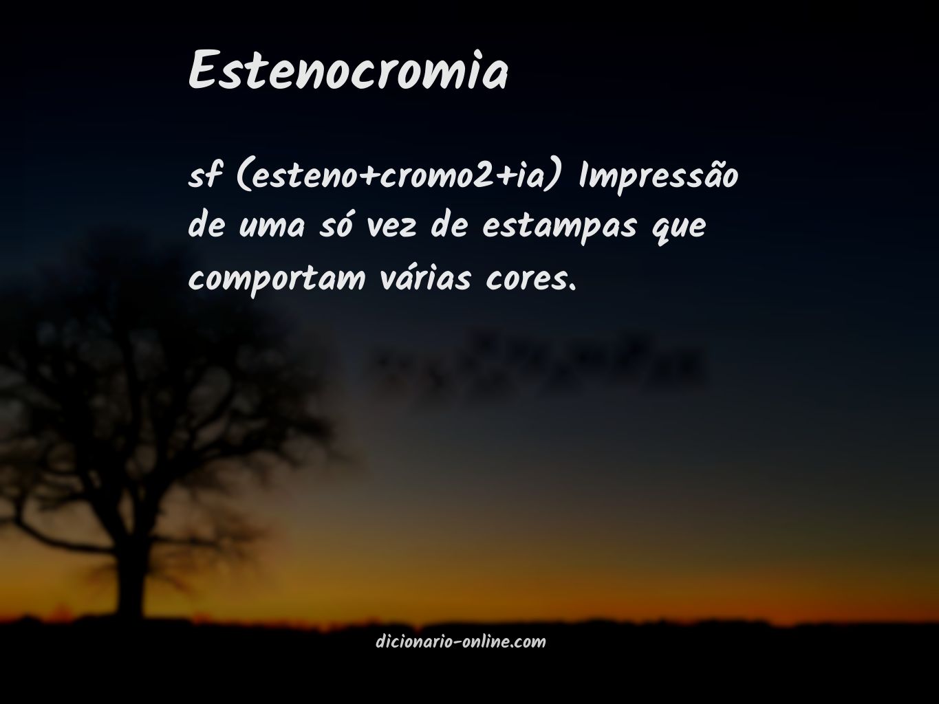 Significado de estenocromia