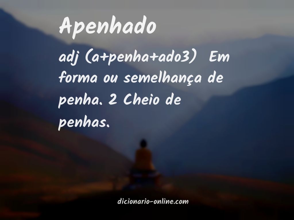 Significado de apenhado