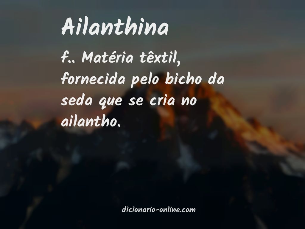 Significado de ailanthina