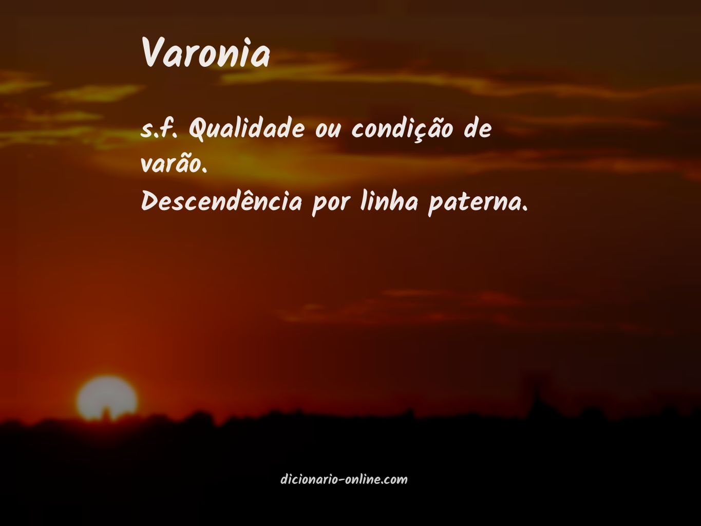 Significado de varonia