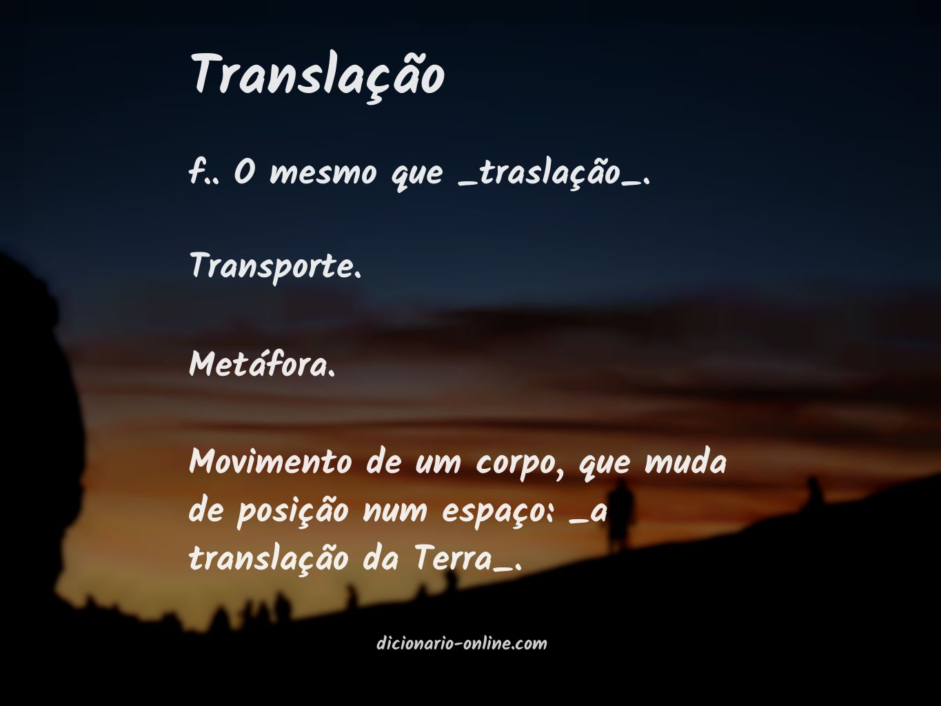 Significado de translação