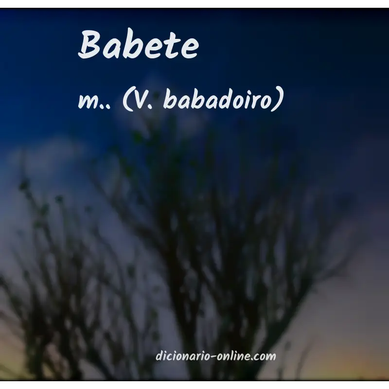 Significado de babete