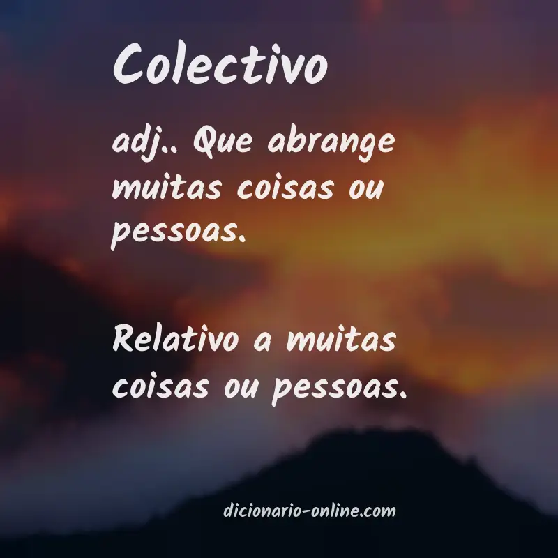 Significado de colectivo