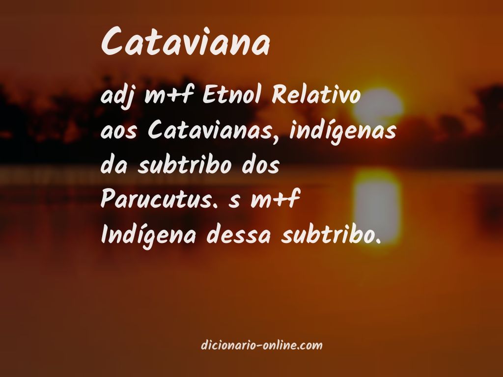 Significado de cataviana