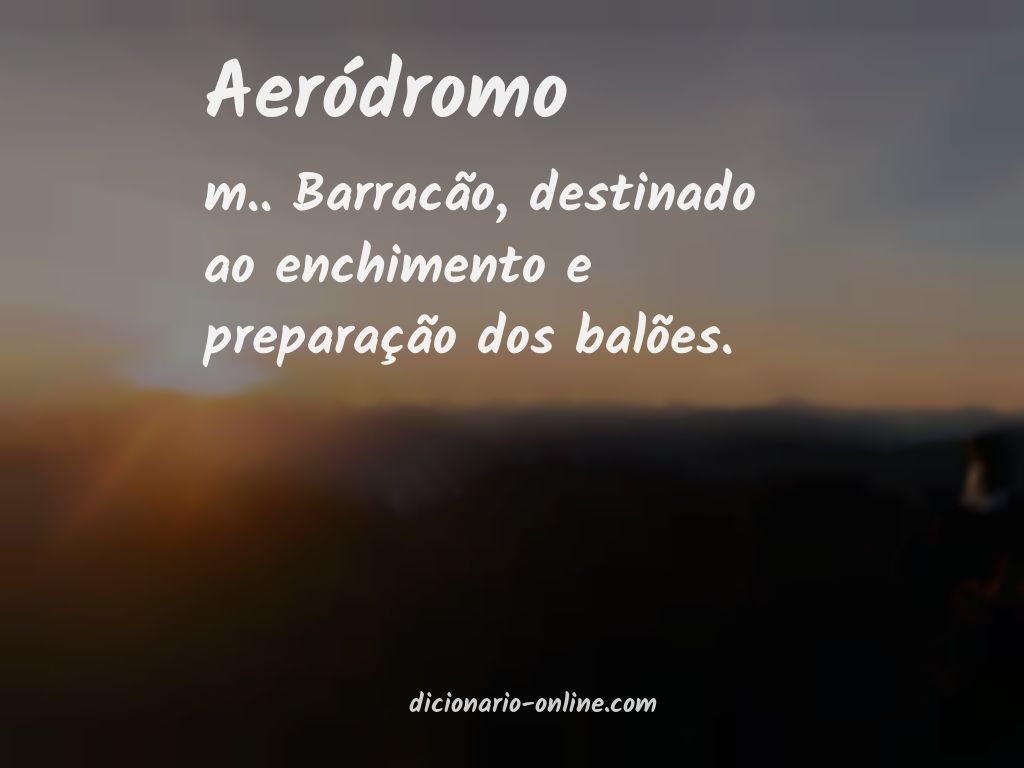 Significado de aeródromo