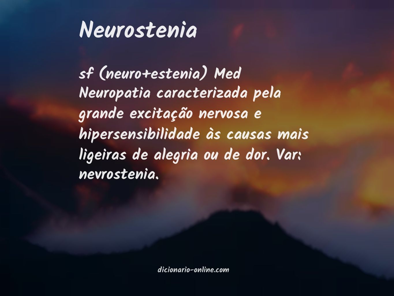 Significado de neurostenia