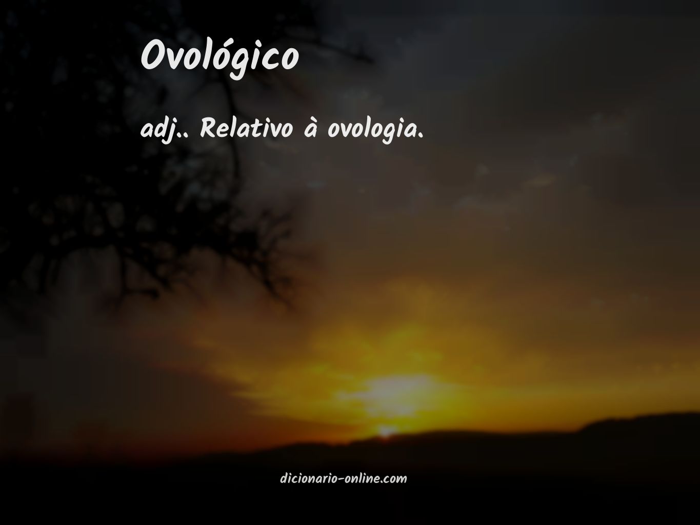 Significado de ovológico